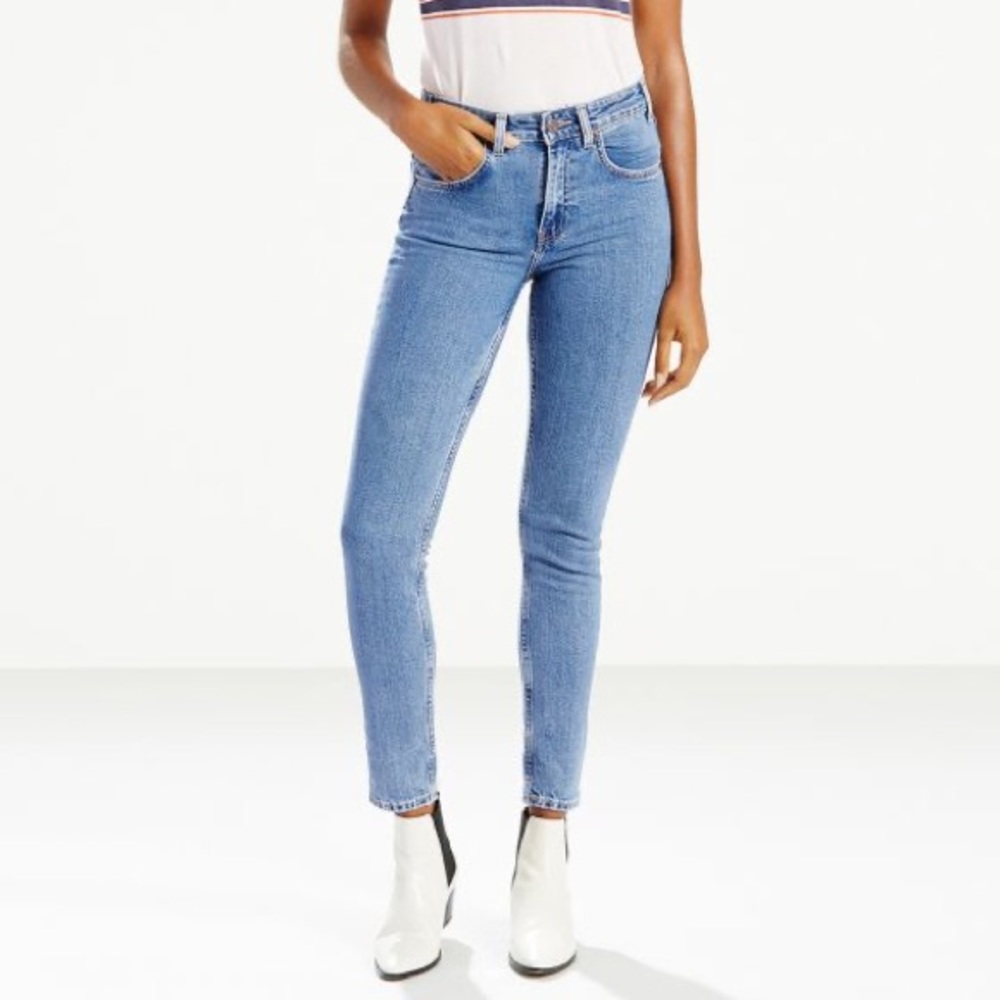 LEVI'S WOMEN 721 VINTAGE HIGH RISE SKINNY JEANS ORANGE TAB - Picture 1 of 8